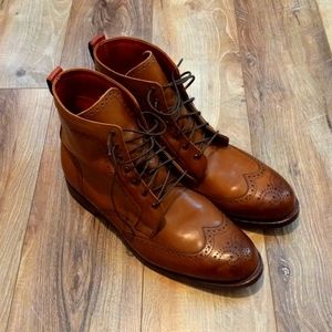 Allen Edmonds Dalton Wingtip Boot Size 11 3E Burnished Walnut EUC